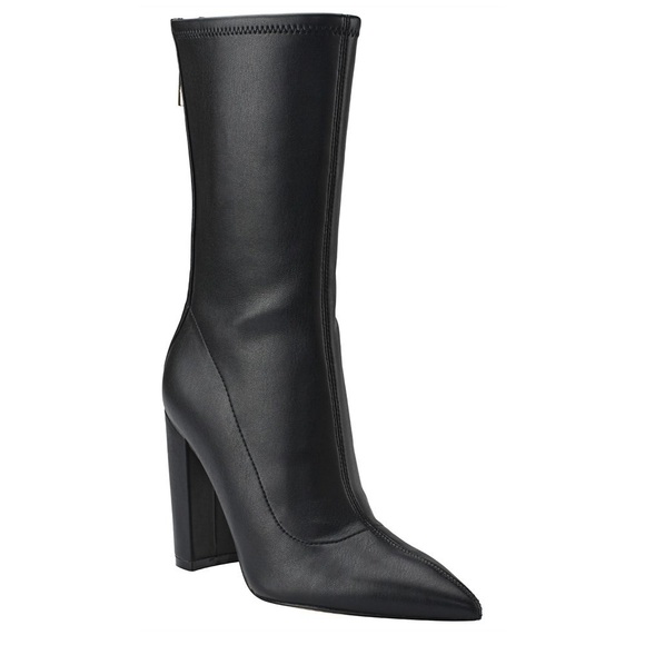 NWT Black GUESS Abbale Mid Calf Boot Womens Sz 7 - Picture 1 of 15
